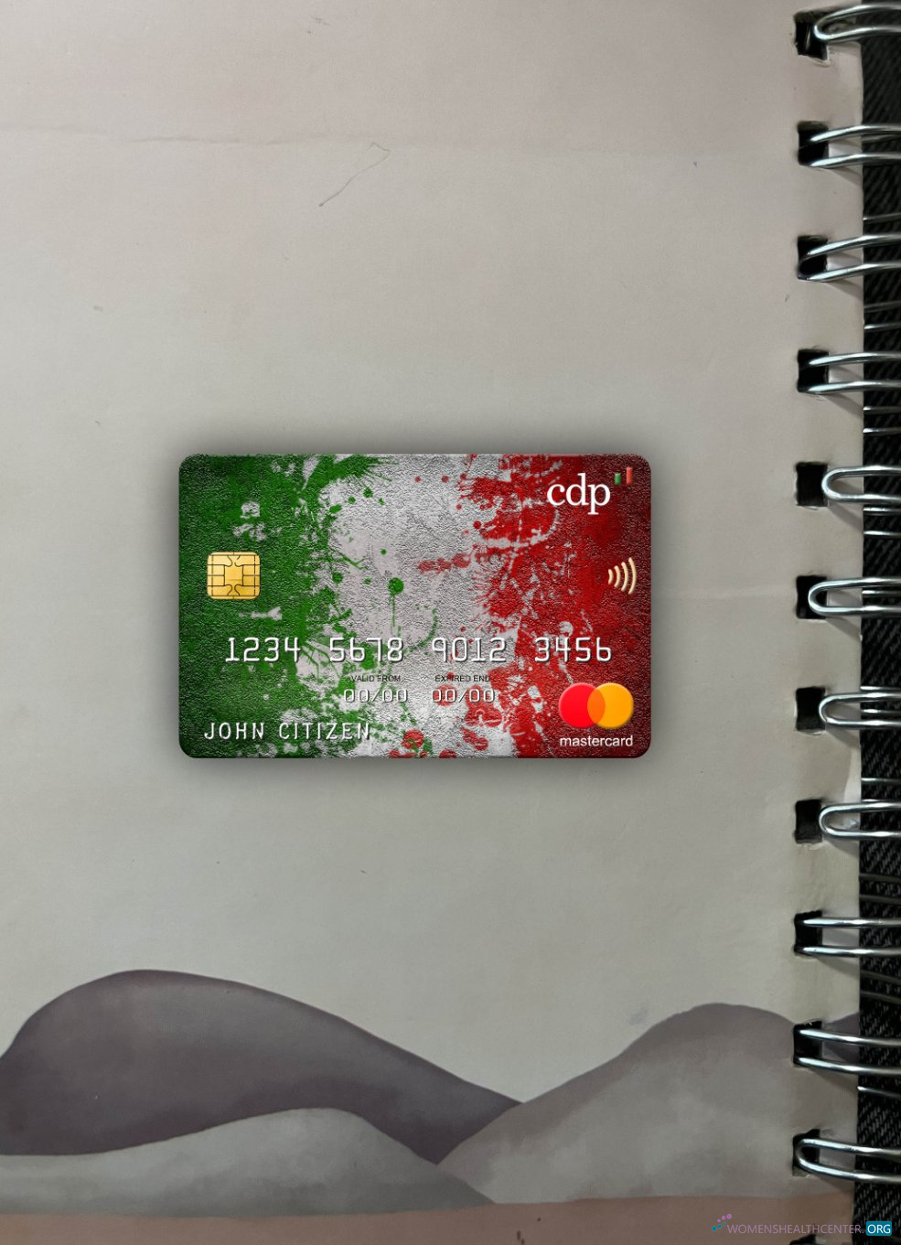 Download Italy Cassa Depositi e Prestiti bank mastercard photolook front Photoshop template